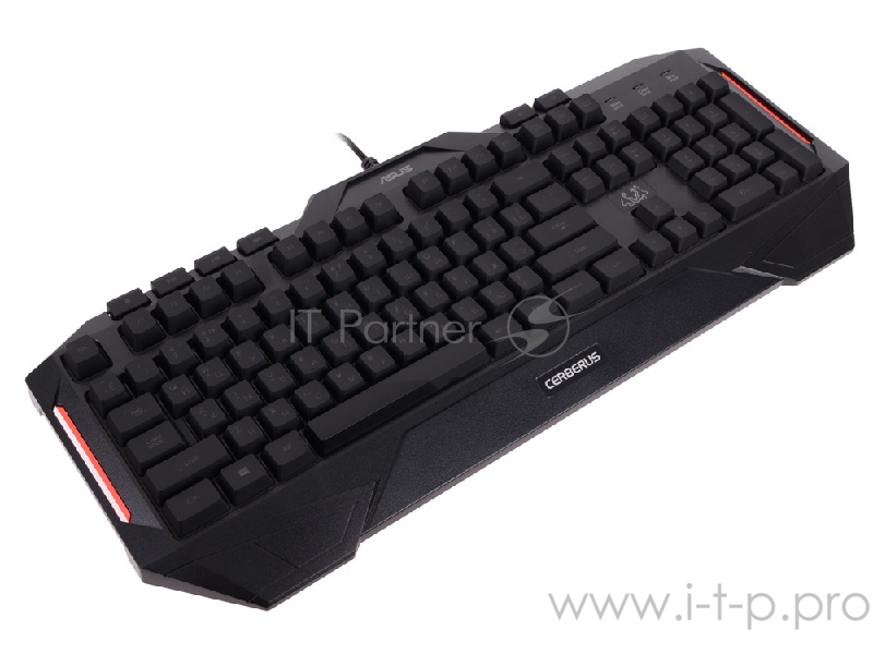 Клавиатура Asus CERBERUS черный USB Multimedia LED