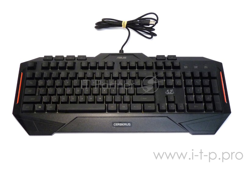 Клавиатура Asus CERBERUS черный USB Multimedia LED