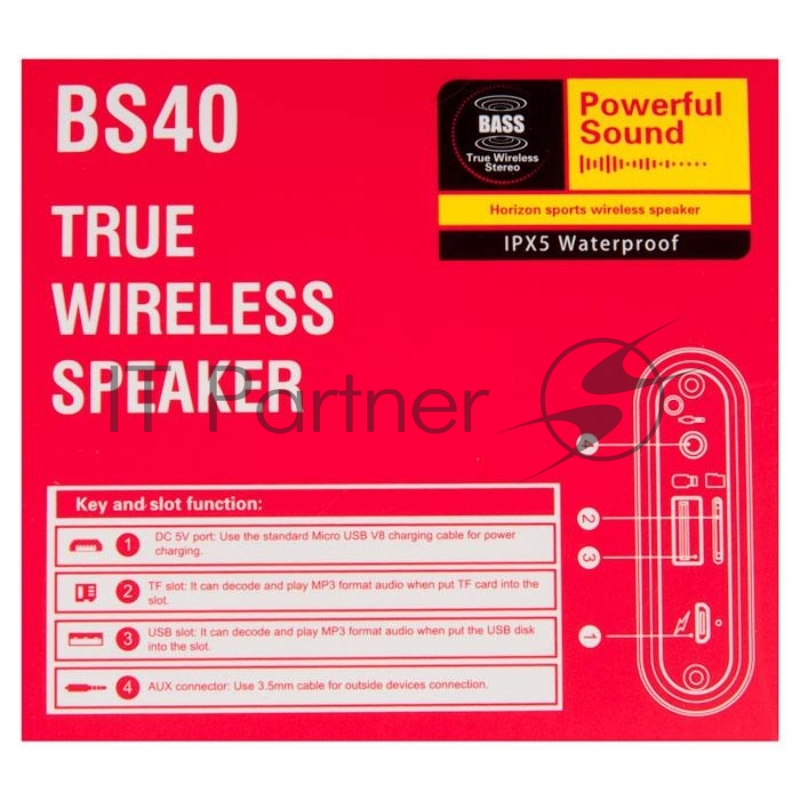 Портативная колонка bluetooth HOCO BS40 Desire song sports wireless speaker, красный