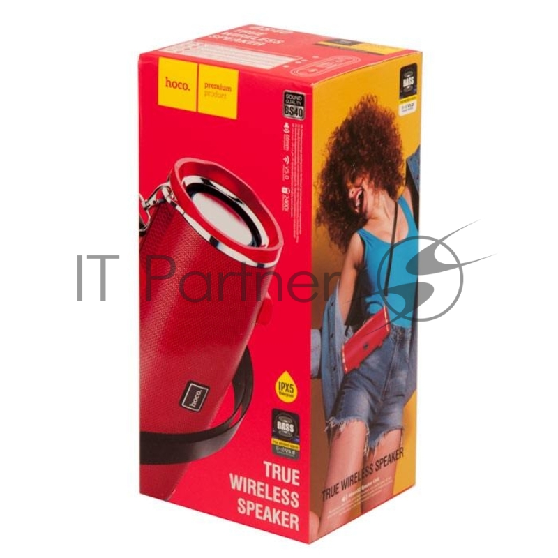 Портативная колонка bluetooth HOCO BS40 Desire song sports wireless speaker, красный
