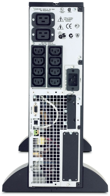 Источник бесперебойного питания APC Smart-UPS RT, 3000VA/2100W, On-Line, Out: 220-240V 8xC13 2xC19, Extended-run, Black, Tower (Rack 3U convertible), SmartSlot, 1 year warranty