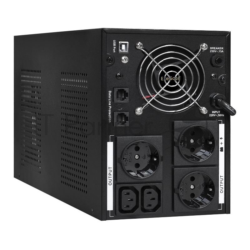 Источник бесперебойного питания ExeGate EX292636RUS SpecialPro Smart LLB-3000.LCD.AVR.3SH.2C13.RJ.U <3000VA/1800W, LCD, AVR,3*Schuko+2*C13,RJ45/11,USB, металлический корпус, Black>