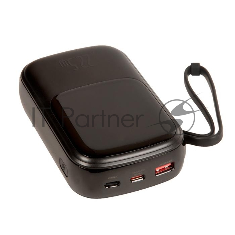 Внешний аккумулятор BASEUS Qpow Digital Display 22.5W, 3.0A (20000 mAh), с кабелем Type-C, черный