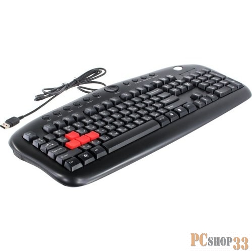 Клавиатура A4 KB-28G-1 серый/черный USB Multimedia Gamer