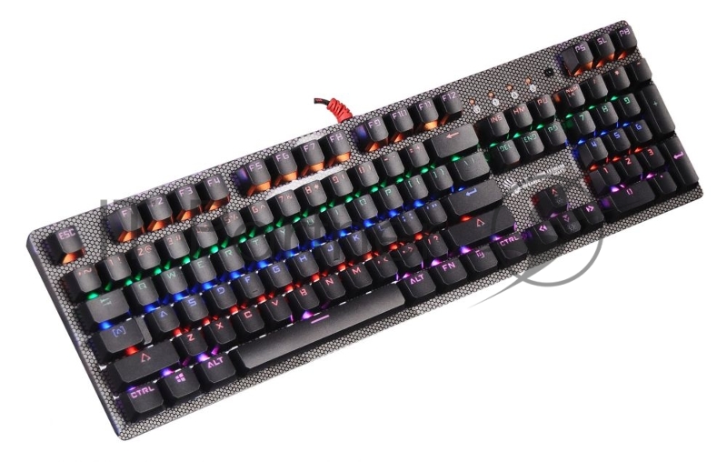 Клавиатура A4 Bloody B810R серый/черный USB Gamer LED