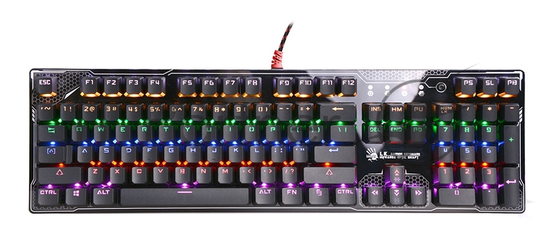 Клавиатура A4 Bloody B810R серый/черный USB Gamer LED