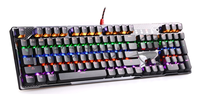 Клавиатура A4 Bloody B810R серый/черный USB Gamer LED