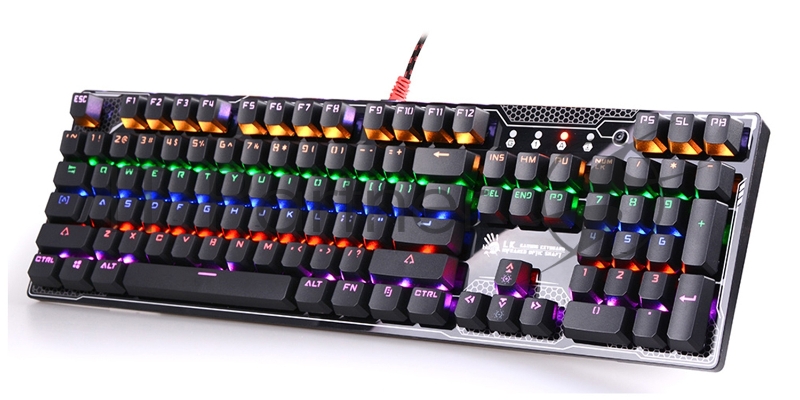 Клавиатура A4 Bloody B810R серый/черный USB Gamer LED