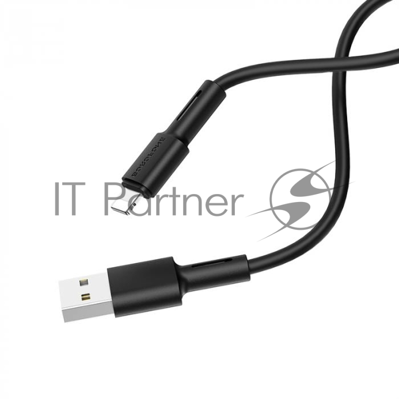 Кабель USB BOROFONE BX31 для Lightning, 2.4А, длина 1м, черный