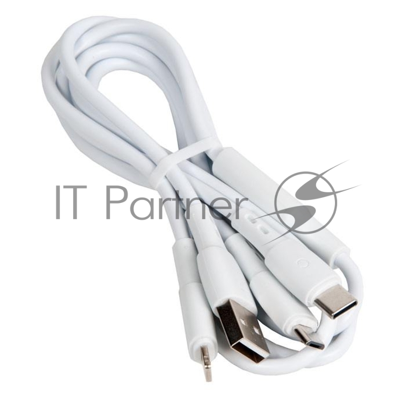 Кабель USB BOROFONE BX71 Shengda для Lightning, Micro USB, Type-C, 2.0A, длина 1м, белый