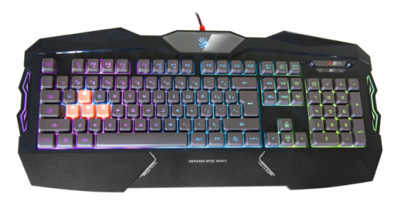 Клавиатура A4 Bloody B254 черный USB Multimedia Gamer LED