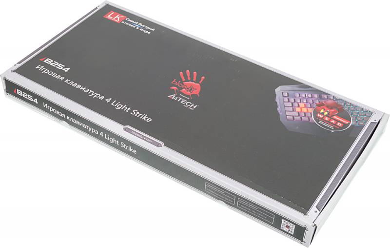 Клавиатура A4 Bloody B254 черный USB Multimedia Gamer LED