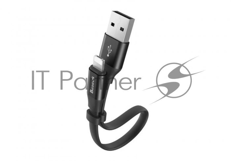 Кабель USB BASEUS 2 в1 Portable, Micro-USB, Lightning, 2.0А, длина 0.23 м, черный