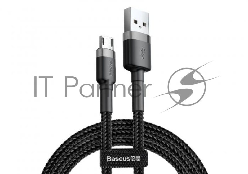 Кабель USB BASEUS Cafule, Micro-USB, 2.4А, длина 1.0 м, черный