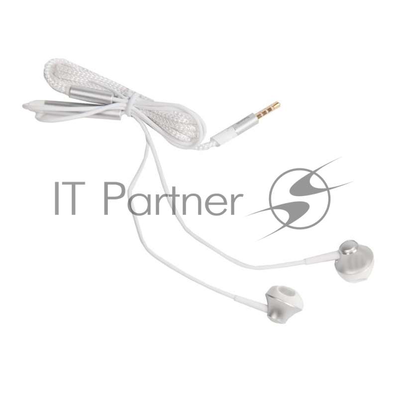 Наушники BASEUS H06 проводные с микрофоном и пультом управления, jack 3.5 мм, серебро