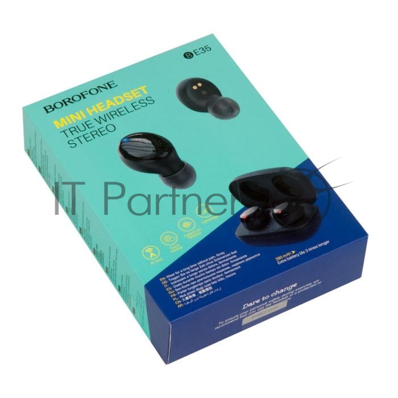 Наушники BOROFONE беспроводные BE35 Agreeable voice TWS, черный