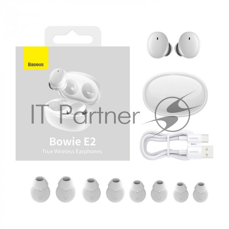 Наушники BASEUS Bowie E2, беспроводные, BT 5.2, белый