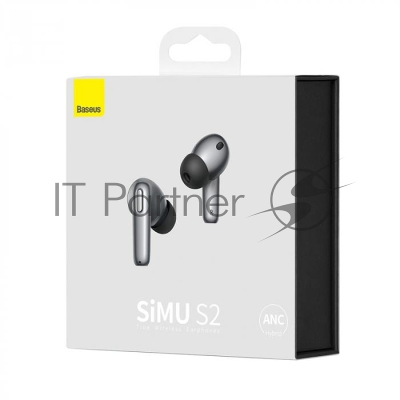 Наушники BASEUS SIMU S2, ANC, беспроводные, BT 5.0, серый