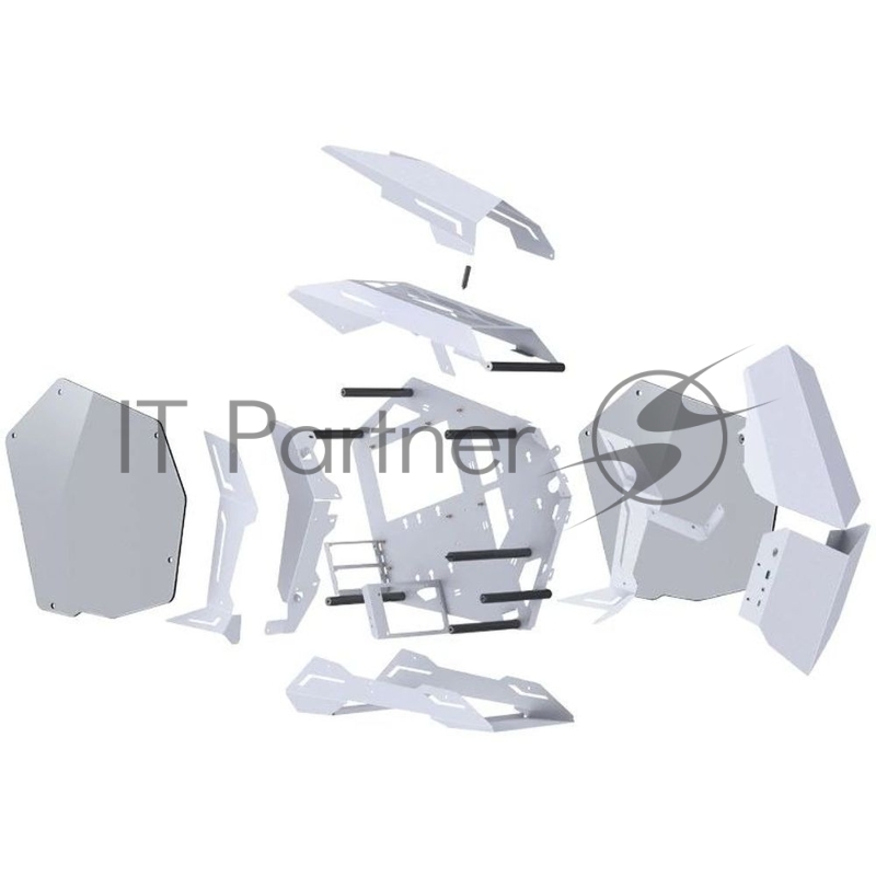 Корпус JONSBO MOD-3 Mini White без БП, боковые панели из закаленного стекла, mini-ITX, micro-ATX, белый