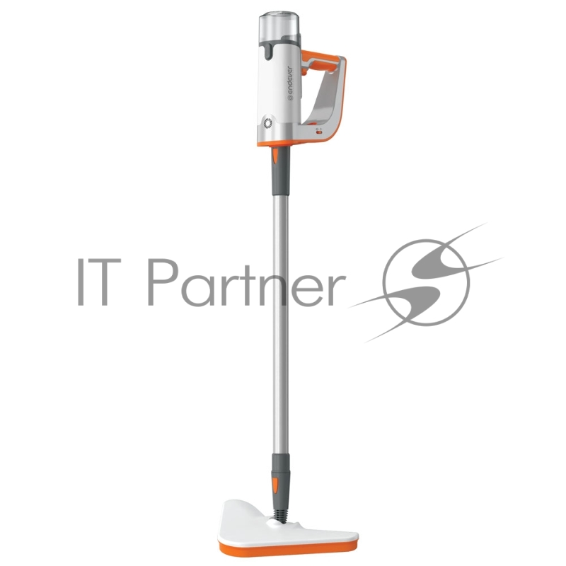 Паровая швабра Endever Odyssey Q-621, белый/оранжевый цвет, 1500 Вт, объем резервуара 0,35 л, подача пара 35 г/мин, по 4 шт/уп