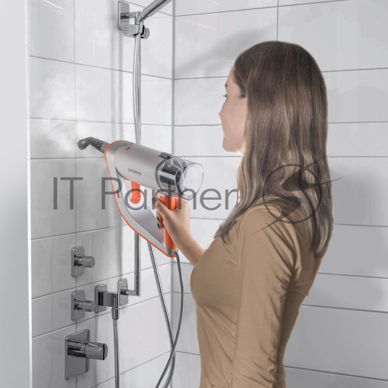 Паровая швабра Endever Odyssey Q-621, белый/оранжевый цвет, 1500 Вт, объем резервуара 0,35 л, подача пара 35 г/мин, по 4 шт/уп