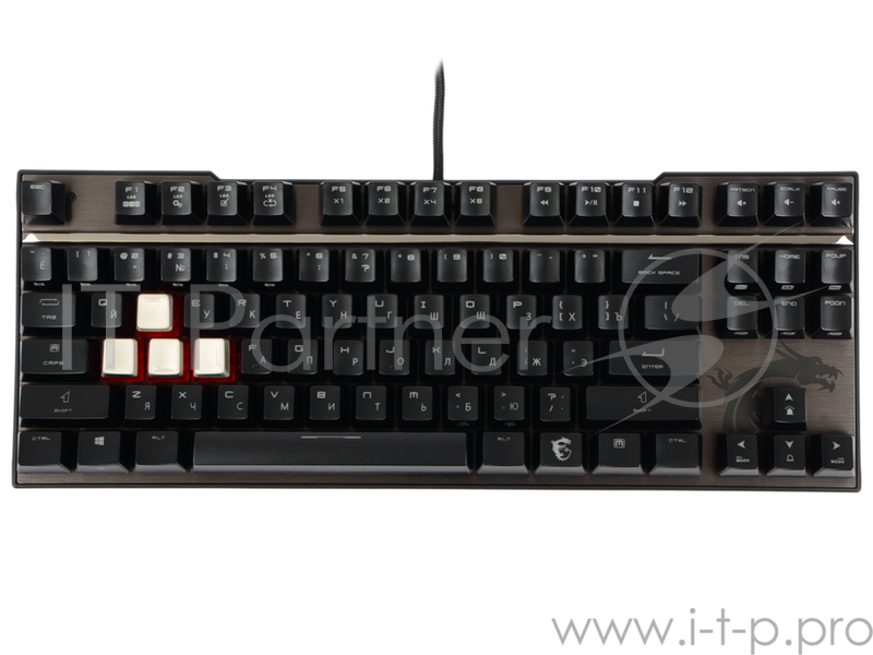 MSI Vigor GK-70 Игровая клавиатура (Cherry MX red switches, RGB подсветка, аллюминиевая рама, USB, S