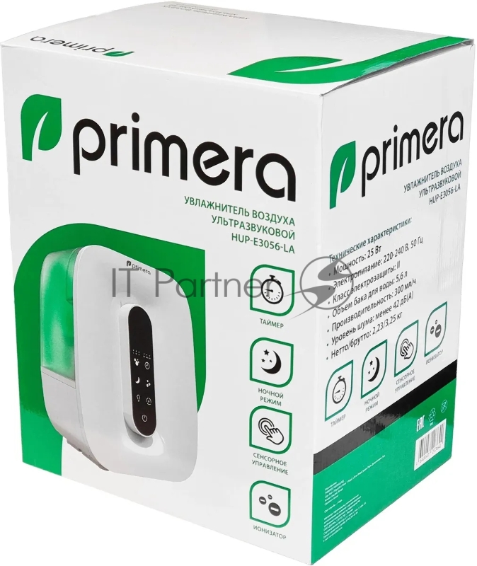 Увлажнитель воздуха ультразвуковой PRIMERA HUP-E3056-LA, 5.6л, белый