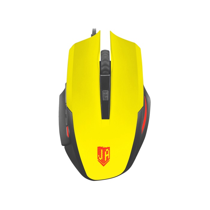 Проводная мышь Jet.A Comfort OM-U54 LED жёлтая (800/1200/1600/2400dpi, 5 кнопок, LED-подсветка, USB)