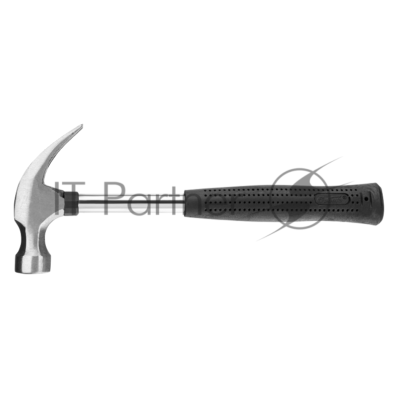 Молоток-гвоздодер, 450 г, SPARTA, круглый боек, металлическая трубчатая обрезиненная рукоятка, 104405