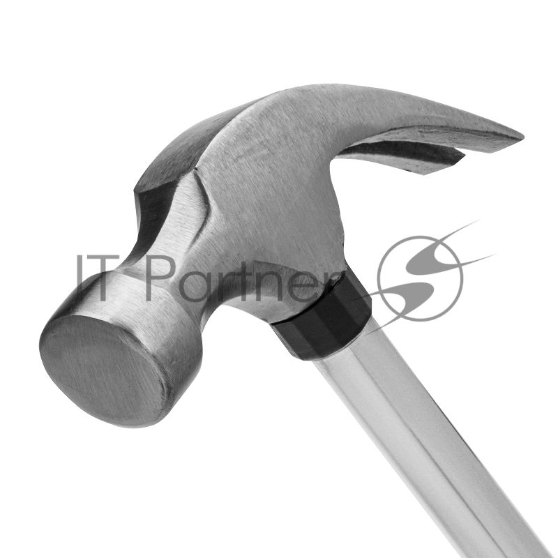 Молоток-гвоздодер, 450 г, SPARTA, круглый боек, металлическая трубчатая обрезиненная рукоятка, 104405