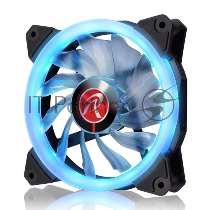 Вентилятор в корпус Raijintek IRIS 12 BLUE 0R400041 (Singel LED fan, 1pcs/pack), 12025 LED PWM fan, O-type LED brings visible color & brightness, Anti-vibration rubber pads in all four corners, Optimized fan blade design / 15pcs LED / Mesh cable, blu