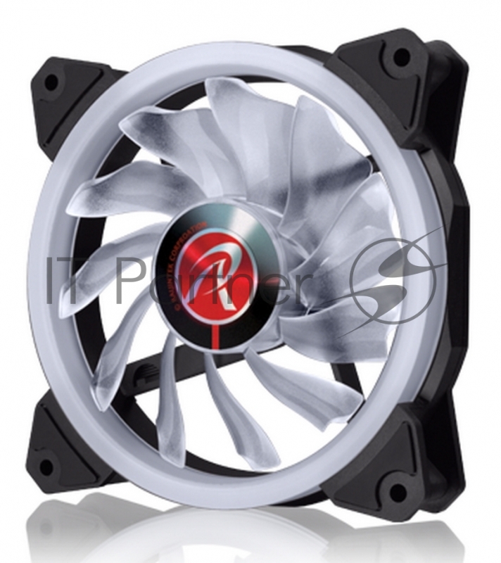 Вентилятор в корпус Raijintek IRIS 12 WHITE 0R400039 (Singel LED fan, 1pcs/pack),12025 LED PWM fan, O-type LED brings visible color & brightness, Anti-vibration rubber pads in all four corners, Optimized fan blade design / 15pcs LED / Mesh cable, whi