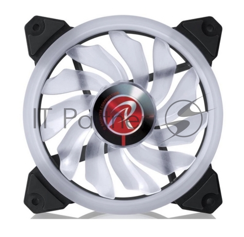 Вентилятор в корпус Raijintek IRIS 12 WHITE 0R400039 (Singel LED fan, 1pcs/pack),12025 LED PWM fan, O-type LED brings visible color & brightness, Anti-vibration rubber pads in all four corners, Optimized fan blade design / 15pcs LED / Mesh cable, whi