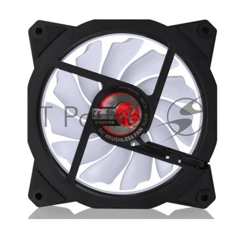 Вентилятор в корпус Raijintek IRIS 12 WHITE 0R400039 (Singel LED fan, 1pcs/pack),12025 LED PWM fan, O-type LED brings visible color & brightness, Anti-vibration rubber pads in all four corners, Optimized fan blade design / 15pcs LED / Mesh cable, whi