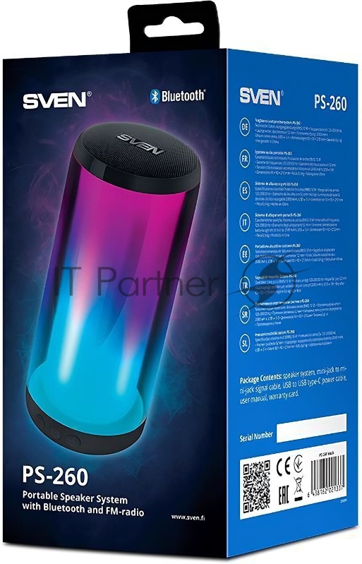 Мобильные колонки SVEN PS-260 1.0 чёрные