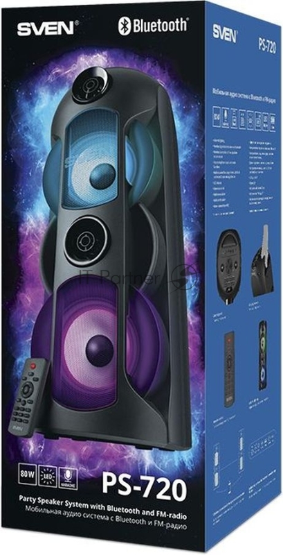 Мобильные колонки SVEN PS-720 2.0 чёрные