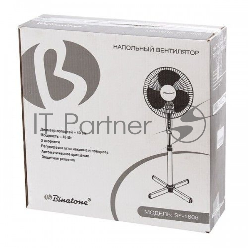 Вентилятор напольный BINATONE SF-1606, белый и голубой