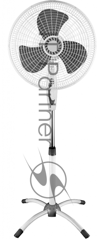 Вентилятор напольный PRIMERA SFP-4003MX, серый и белый