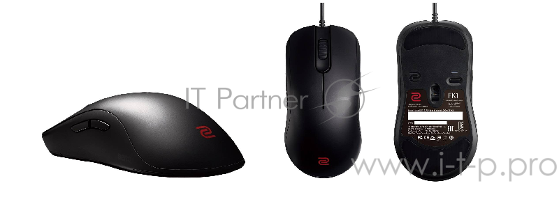 Мышь игровая профессиональная BENQ Zowie, FK1 Large, правша - левша, 7 кн., USB кабель 2м, 400/800/1