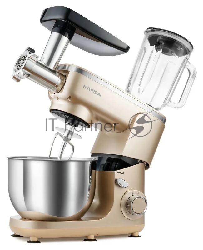 Кухонная машина Hyundai HYM-S7451 планетар.вращ. 1400Вт золотистый
