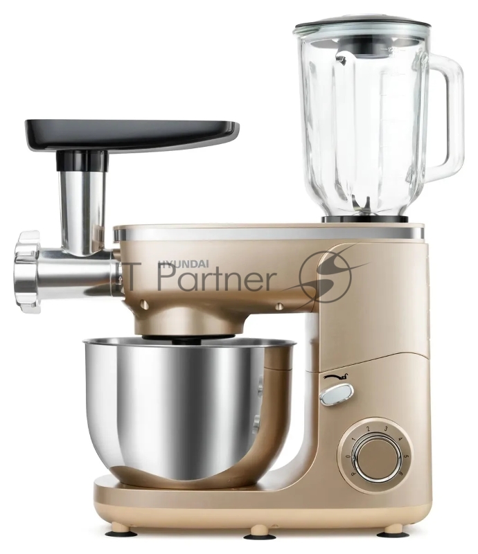 Кухонная машина Hyundai HYM-S7451 планетар.вращ. 1400Вт золотистый