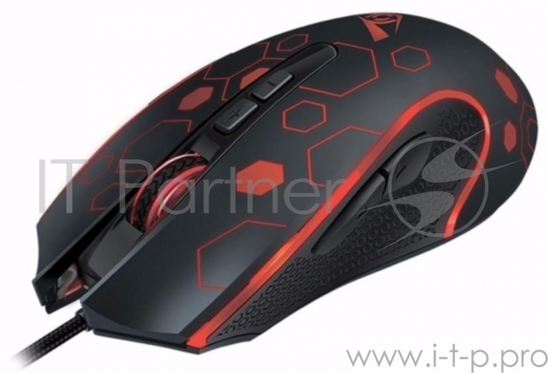 Мышь игровая QCYBER CANE TERMIT 800 - 2400DPI . 7 клавиш + скролл. Софт тач пластик. Провод в тканев