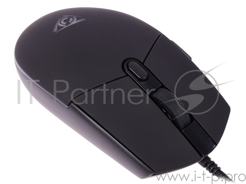 Мышь игровая QCYBER WTF 3200 DPI, многоцветная подсветка, софт тач пластик, тканевый провод, 6 клави