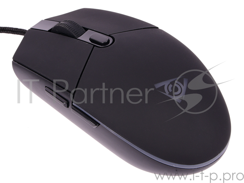 Мышь игровая QCYBER WTF 3200 DPI, многоцветная подсветка, софт тач пластик, тканевый провод, 6 клави