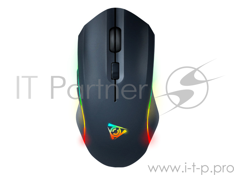 Мышь игровая QCYBER 3360, 12000 DPI, многоцветная подсветка, 6 кл, провод в тканевой оплётке, cенсор