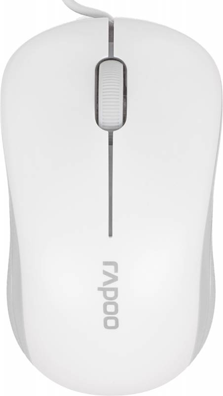Мышь Rapoo N1130 белый/серый оптическая (1000dpi) USB2.0 (2but)
