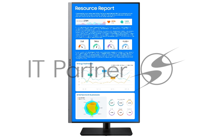 МОНИТОР 23.8 Samsung S24R650FDIBlack/Gray(LED, Wide, 1920x1080, 5ms, 178°/178°, 250 cd/m, 1000:1, +DP, +НDMI, USB 3.0 x