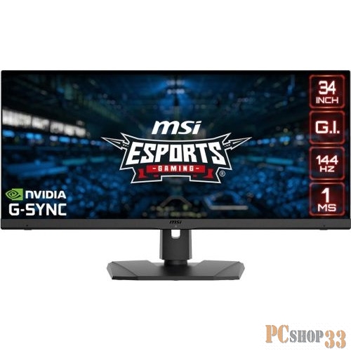 Монитор 34 MSI Optix MPG341QR, IPS, Flat, 3440x1440, 144HZ, G-SYNC Compatible, HDR 400 (3DB7)