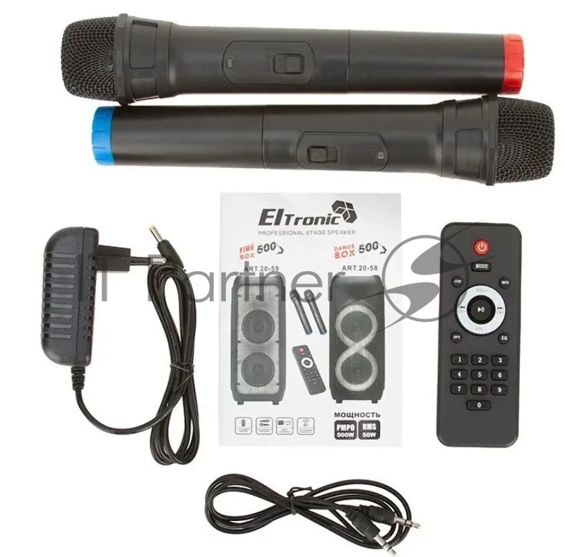 Колонка ElTRONIC 12 (20-56) динамик 2шт/12 черная с TWS