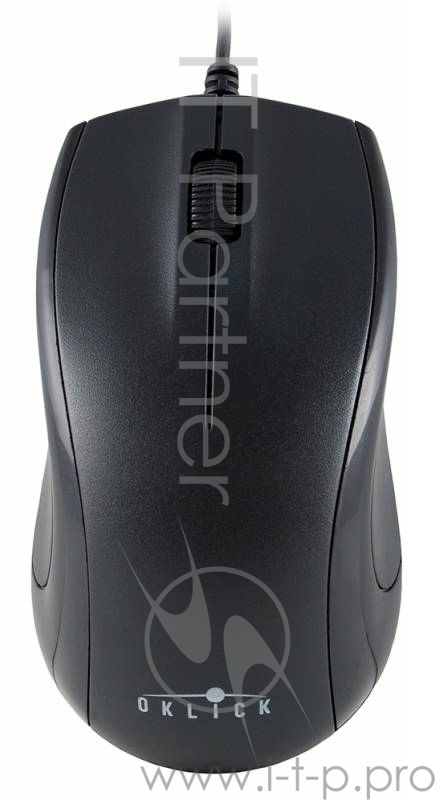 Мышь Oklick 185M черный оптическая (1000dpi) USB (2but)
